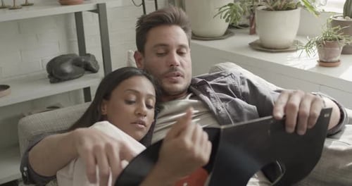 Couple Relaxing at Home Together