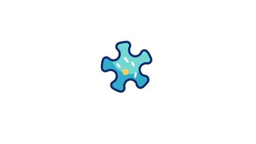 Abstract Flat Design Wiggling Star Shape Animation