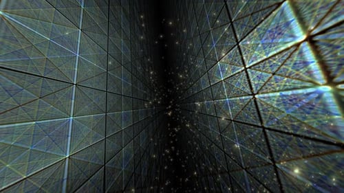 Abstract Glowing Galaxy Blue Laser Hypnotic Motion Background