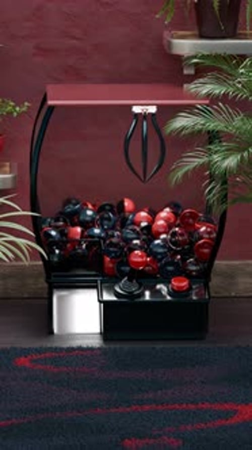 Animated 3D Claw Machine Grabbing and Dropping Spheres