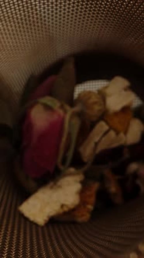 Dried Herbs and Flowers Preparing Herbal Tea