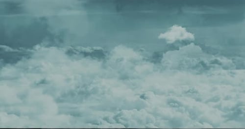 Flying Through Serene White Clouds Cinematic Background