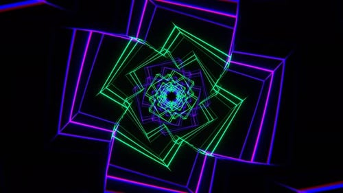 Purple And Turquoise Colored Spiral Background Vj Loop In 4K