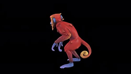Toon Character Monkey Stand