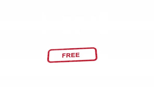 Red Rubber Stamp Stamping FREE Text Animated Graphic