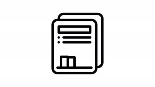 document line icon animation
