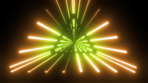 Dynamic neon lights creating a futuristic tunnel effect video
