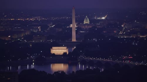 Washington Dc Aerial Sunrise View
