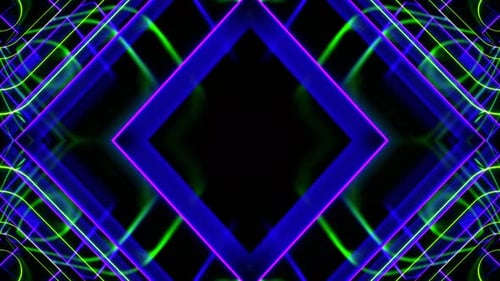 Lime And Purple Hypnotic Abstract Moving Kaleidoscope Background Vj Loop In 4K
