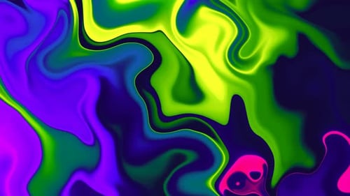 Abstract Neon Fluid Color Swirl Background Animation