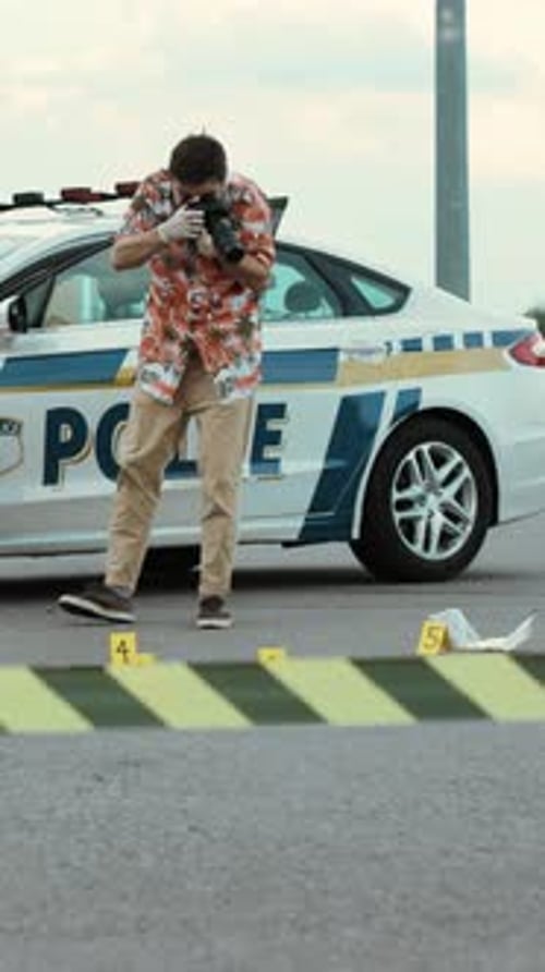 Crime Scene Investigation on City Street
