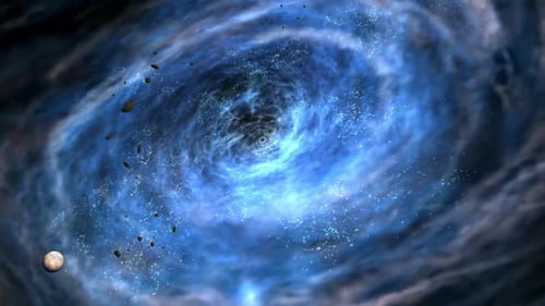 Dynamic Blue Space Vortex Hyperspace Animation