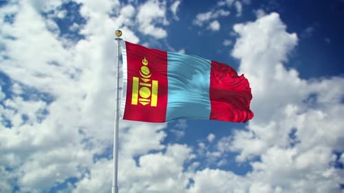 Mongolia Realistic Waving 4k