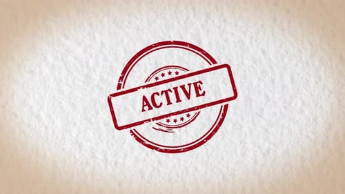 Active Rubber Stamp Text Reveal Animation