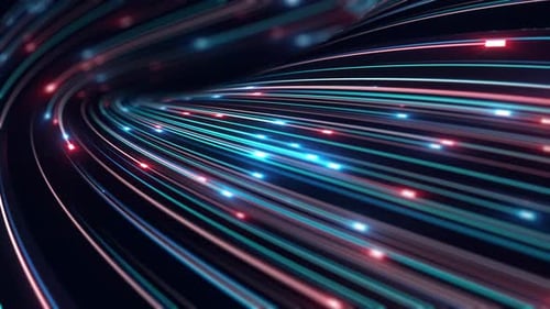 Fiber Optic Cables Global Data Transfer Background