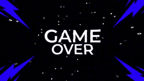 Game Over Text Animation Glitch Effect