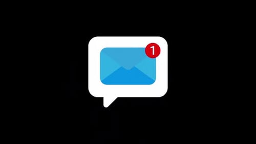 Message Notification Icon Animation with Increasing Counter