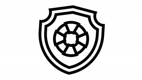 Lifeguard line icon animation
