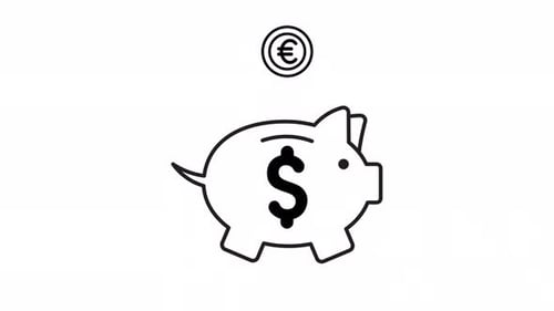 Piggy Bank Illustration: Saving Money, Finance, Currency, Investment