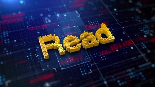 Read Digital Pixel Text on Futuristic Circuit Board Background