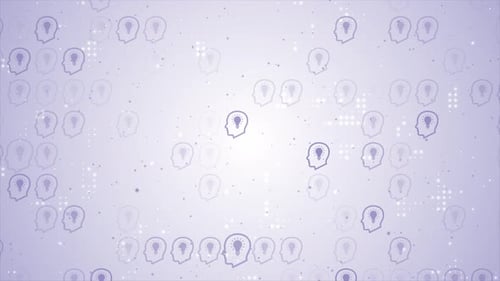 Creative Idea Icon Technology Abstract Background Loop