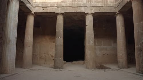 Ancient Greek Ruins on a Sunny Summer Day