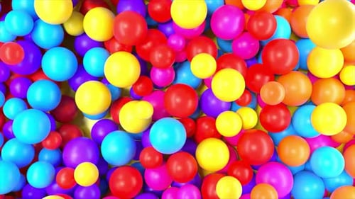 Colorful Bouncing Balls Abstract Background Loop