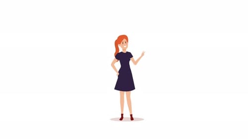 2D Female Character Animation Background 4K