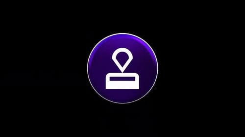 3D Spinning Location Pin Icon for Corporate Projects