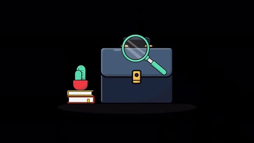 Animated Search for Job Concept Video - Transparent