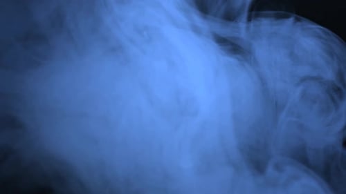 Blue Smoke on Black Background