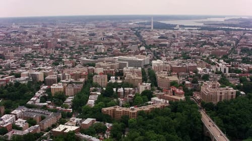 Washington, D.C. Circa-2017, Flying Up 16th Street To National Mall. Shot With Cineflex And Red E...