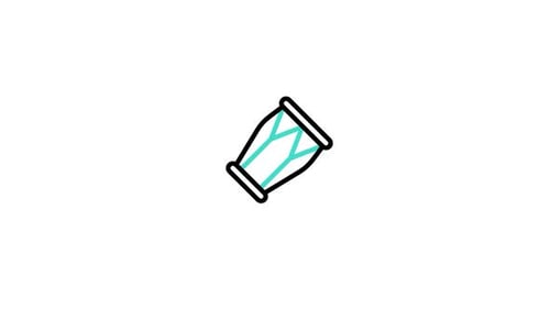 Animated Outline Drum Icon for Music and Sound Projects