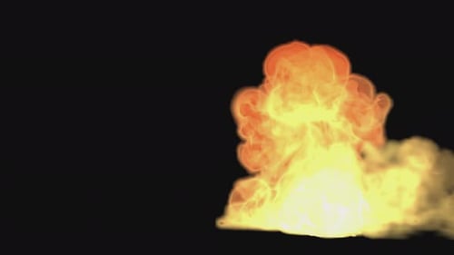Dynamic Realistic Horizontal Fire Burst Animation