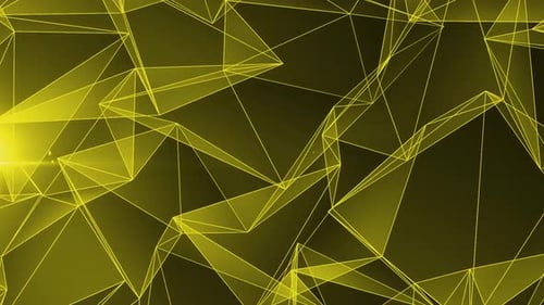 Geometric Patterns On A Plexus Canvas Yellow