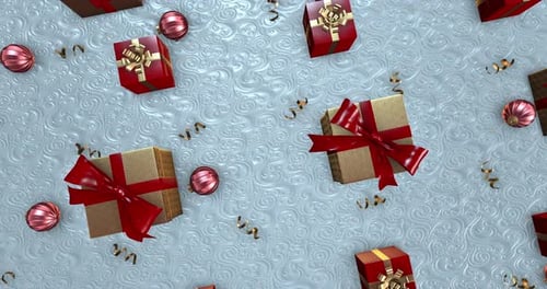 Goldene und weiße Weihnachtstasche