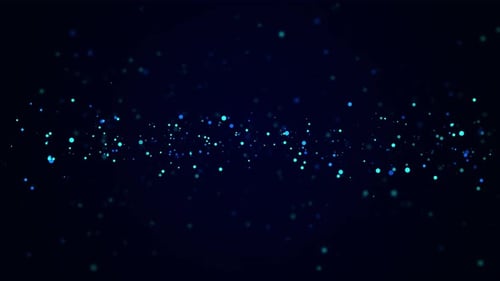 Abstract Blue Digital Particle Field Motion Background