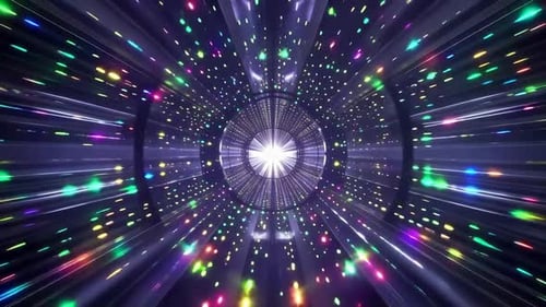 Futuristischer abstrakter Bewegungshintergrund für Neontunnel