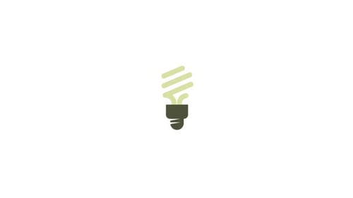 Vidéo d'animation de l'icône du symbole de l'ampoule au néon