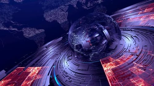 Introducción a las noticias del mapa mundial, fondo azul, introducción a las noticias digitales de última hora