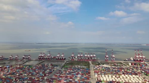 Shanghai Port Waigaoqiao Port Area in China