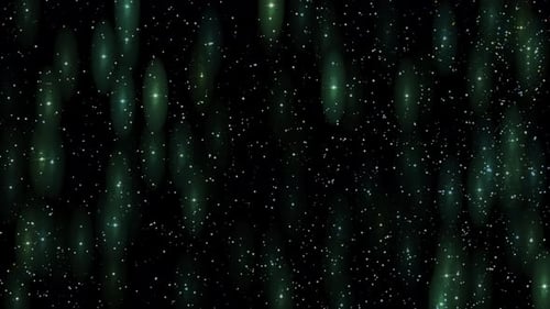 Abstract Twinkling Green Stars Motion Background