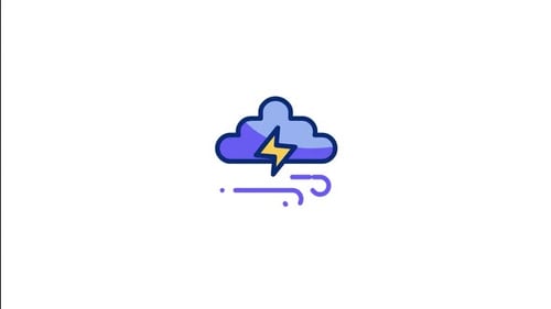 Animiertes Symbol für Windkraft