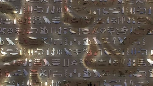 Hieroglyphen-Schleife aus dem alten Ägypten