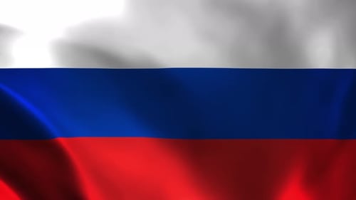 Waving Russian National Flag Animation