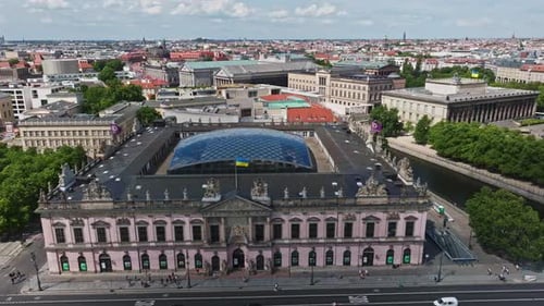Aerial view of German Historical Museum in Berlin , Germany