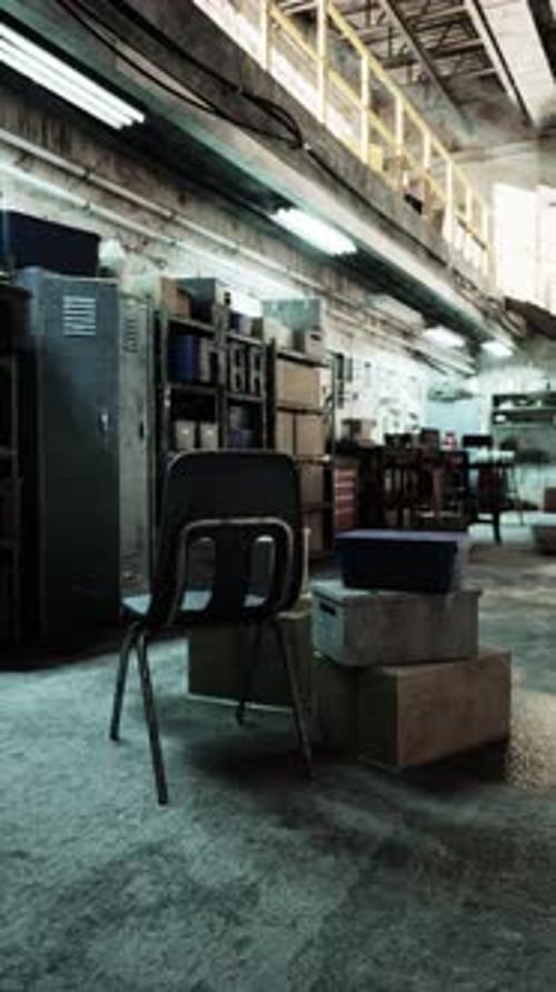 Packed Auto Repair Shop Interior