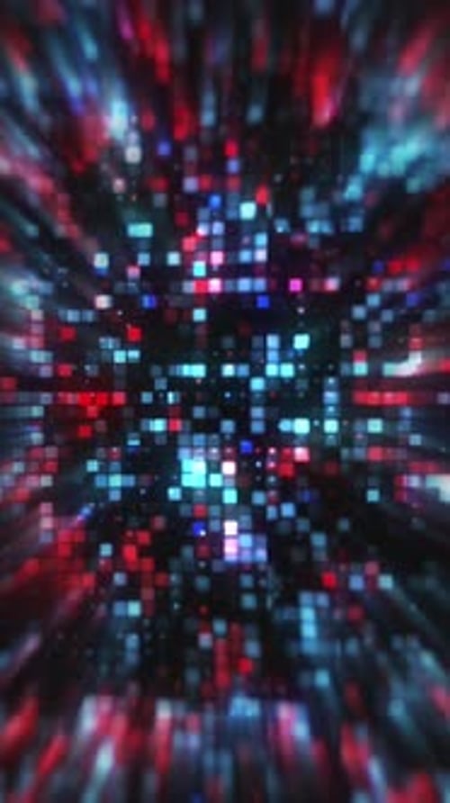 Background With Bright Glowing Squares