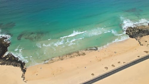 Flight Over Alzada Beach Fuerteventura