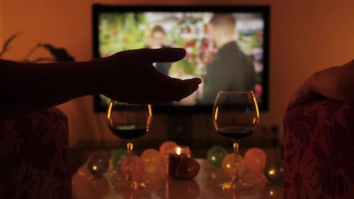 Romantic Engagement at Home With Candle Light